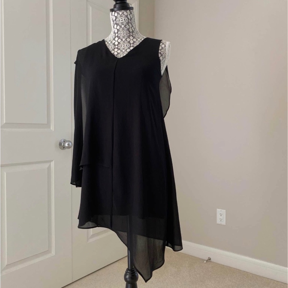 Vanillachocolate Asymmetrical Black Dress – Size S